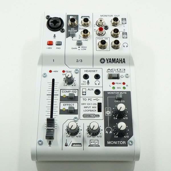 実際に弊社で買取させて頂いたYAMAHA/ヤマハ AG03 ミキシングコンソール ミキサー ウェブキャスティングミキサー 通電確認済みの画像 1枚目