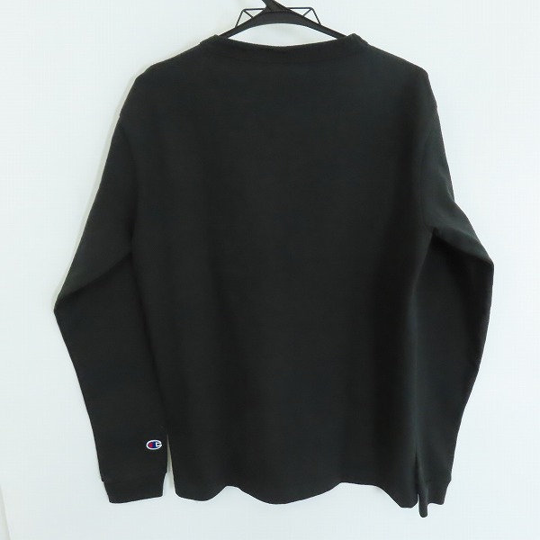 実際に弊社で買取させて頂いた【未使用】Champion/チャンピオン ポケット付き ロングカットソー ブラック C5-P401 Mの画像 1枚目