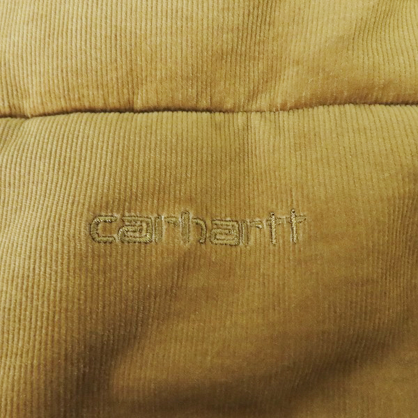 実際に弊社で買取させて頂いた【未使用】Carhartt/カーハート Corduroy Puffer LAYTON JACKET Jasper コーデュロイ ジャケット /Sの画像 5枚目
