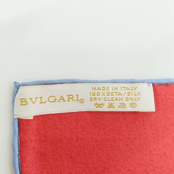 実際に弊社で買取させて頂いたBVLGARI/ブルガリ シルク100％ サーカス柄 スカーフの画像 2枚目