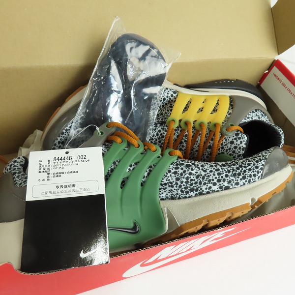 実際に弊社で買取させて頂いたNIKE×atmos/ナイキ×アトモス AIR PRESTO SE QS/エアプレスト サファリ 844448-002 XSの画像 8枚目