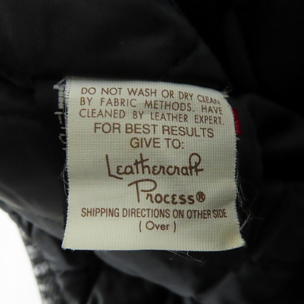 実際に弊社で買取させて頂いたschott/ショット シンサレート 中綿レザージャケット 38の画像 3枚目