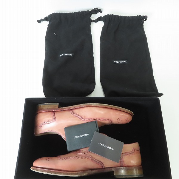 実際に弊社で買取させて頂いたDOLCE&GABBANA/ドルチェ&ガッバーナ ウィングチップ シューズ CA6530/8の画像 8枚目