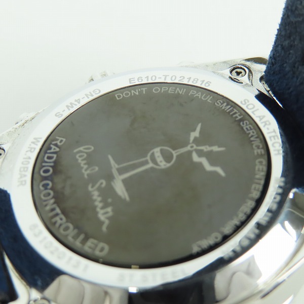 実際に弊社で買取させて頂いたPaul Smith/ポールスミス ファイナルアイズ クロノグラフ 電波ソーラー 腕時計 E610-T021816 の画像 3枚目