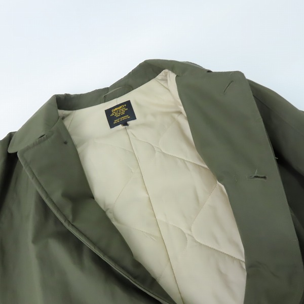 実際に弊社で買取させて頂いたCarhartt/カーハート Atlas Trench Coat Cypress/アトラストレンチコート/Lの画像 5枚目