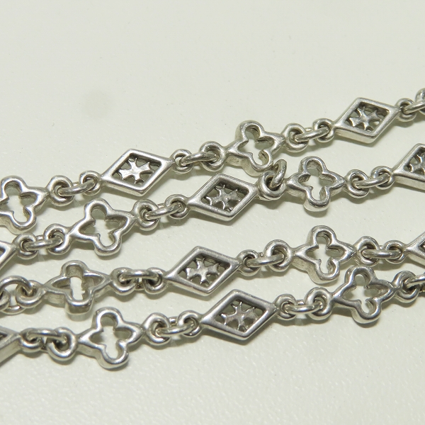 実際に弊社で買取させて頂いたLoree Rodkin/ローリーロドキン 18K/K18WG×1Pダイヤモンド ミックスドオープンゴシックダイヤリンクネックレスチェーンの画像 6枚目