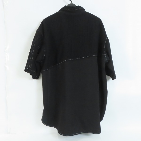 実際に弊社で買取させて頂いたHARE/ハレ ニット スカシアミ 切替 ビッグシルエット ハーフスリーブシャツ HA020078TO/Fの画像 1枚目