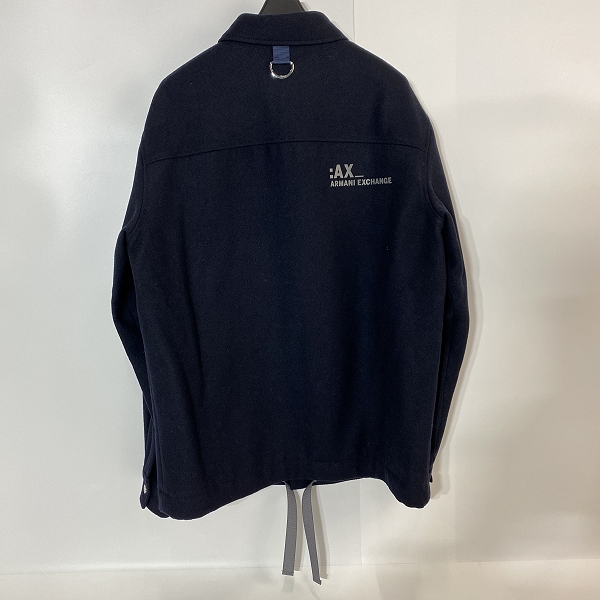 実際に弊社で買取させて頂いたARMANI EXCHANGE/アルマーニエクスチェンジ ウール コート ブルゾン 6LZB39 ZNIHZ Mの画像 2枚目