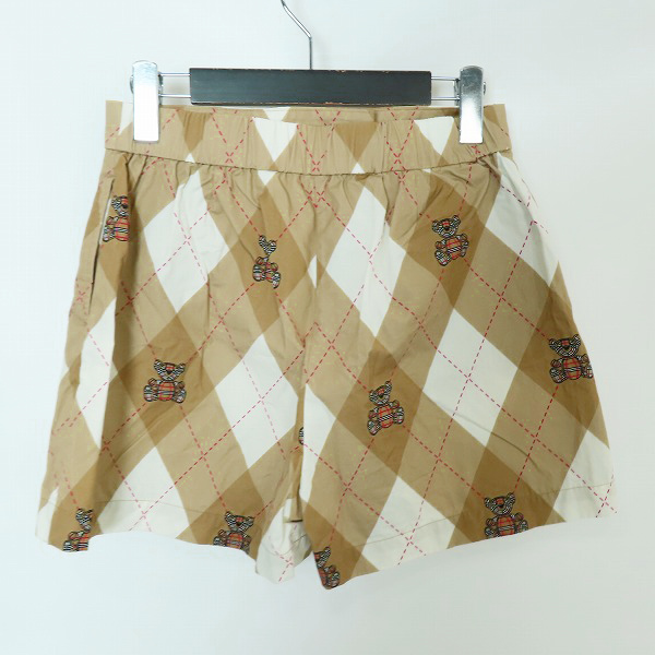 実際に弊社で買取させて頂いたBURBERRY/バーバリー ベアアーガイル柄  ショートパンツ/14Y164cmの画像 1枚目
