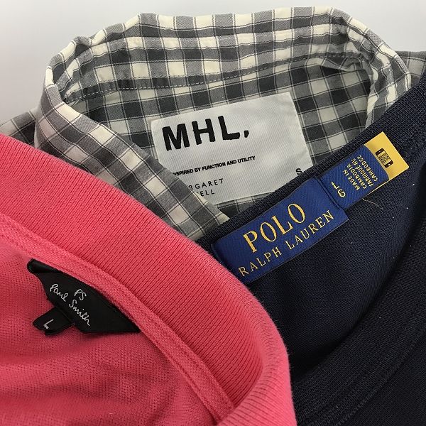 実際に弊社で買取させて頂いた【おまとめ】マーガレットハウエル/ポールスミス/ラルフローレン 他 ボタンシャツ/デニムジャケット/Tシャツ 等