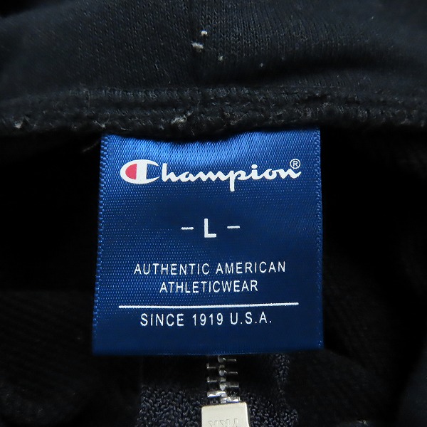 実際に弊社で買取させて頂いたChampion/チャンピオン ジップアップパーカー ネイビー Lの画像 2枚目