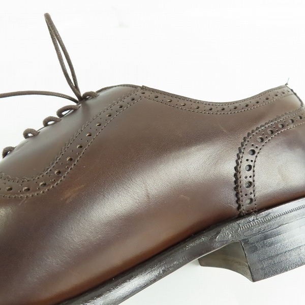 実際に弊社で買取させて頂いたJOSEPH CHEANEY/ジョセフチーニー セミブローグ ドレスシューズ/9の画像 7枚目