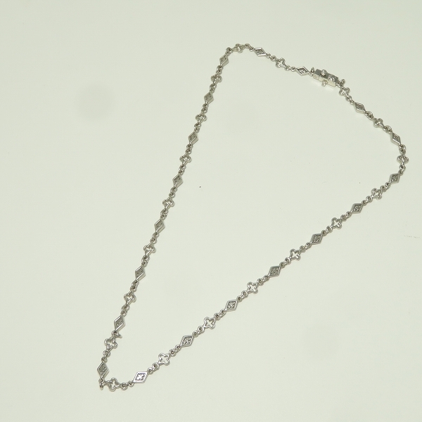 実際に弊社で買取させて頂いたLoree Rodkin/ローリーロドキン 18K/K18WG×1Pダイヤモンド ミックスドオープンゴシックダイヤリンクネックレスチェーンの画像 7枚目