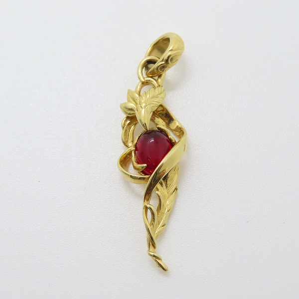 実際に弊社で買取させて頂いたBloody mary/ブラッディマリー K18 Kecil/ケチル ペンダントトップ w/レッドアンバーの画像 1枚目