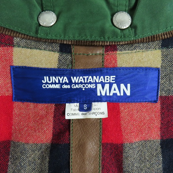 実際に弊社で買取させて頂いたJUNYA WATANABE MAN COMME des GARCONS/ジュンヤワタナベ マン コムデギャルソン リバーシブルジャケット WD-J053/Sの画像 4枚目