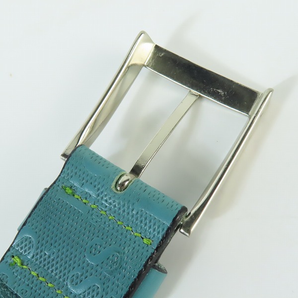 実際に弊社で買取させて頂いたHUGO BOSS/ヒューゴボス ロゴ総柄 レザーベルト/95-36の画像 2枚目