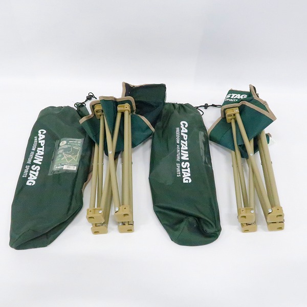 実際に弊社で買取させて頂いたCAPTAIN STAG/キャプテンスタッグ CS コンパクトチェア MINI M-3875 2脚セットの画像 6枚目