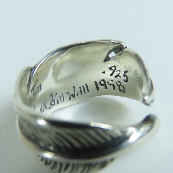 実際に弊社で買取させて頂いたBWL/Bill Wall Leather/ビルウォールレザー シルバー フェザーリング 14.5-15.5号の画像 7枚目