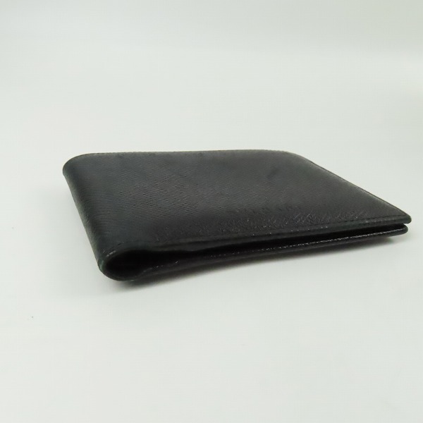 実際に弊社で買取させて頂いたBVLGARI/ブルガリ 財布 二つ折り札入れ ブラック グレインレザーの画像 2枚目