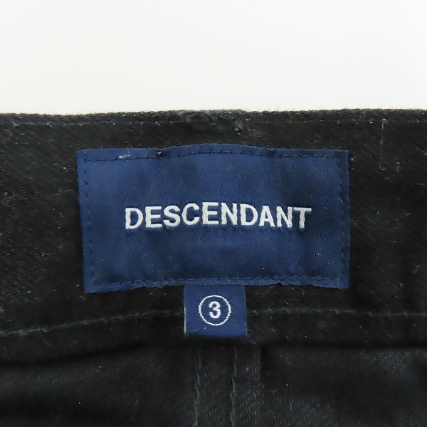 実際に弊社で買取させて頂いたDESCENDANT/ディセンダント ブラックデニムパンツ/3の画像 2枚目
