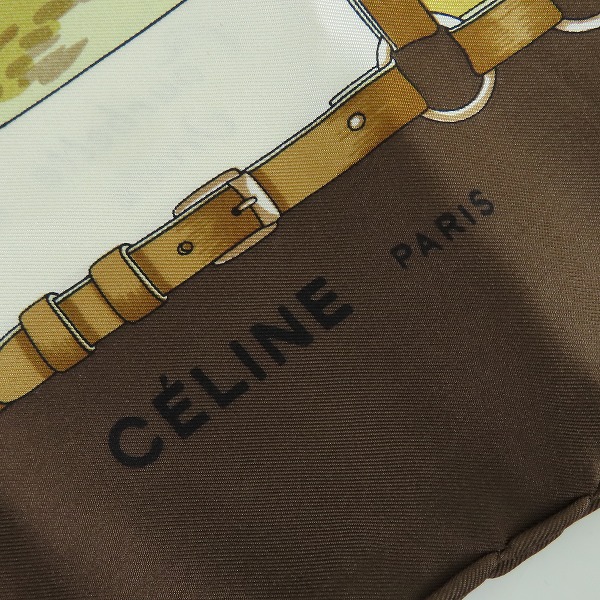 実際に弊社で買取させて頂いたCELINE/セリーヌ 馬術 les grands ecuyers シルク100% スカーフ/ストールの画像 1枚目