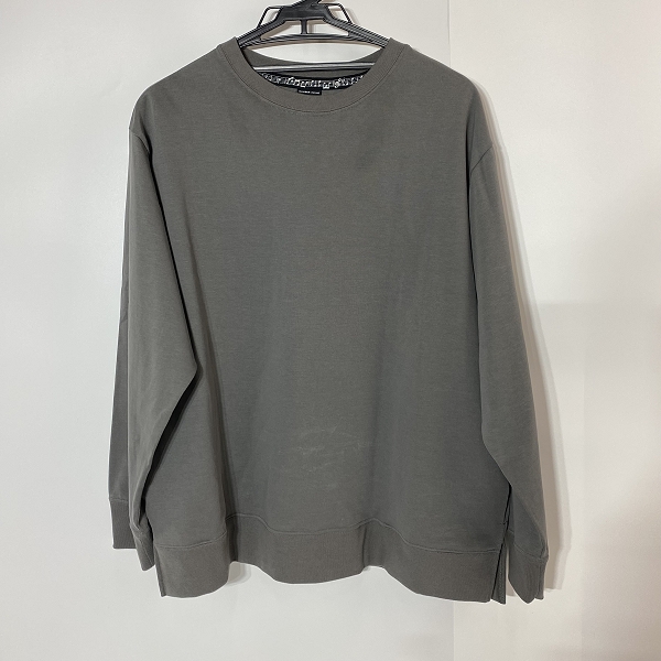 実際に弊社で買取させて頂いたNUMBER NINE/ナンバーナイン 無地 長袖 スウェット/トレーナー グレー/2