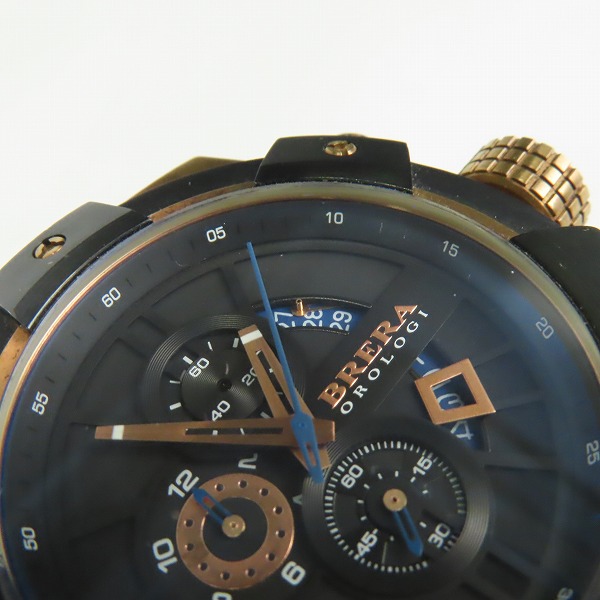 実際に弊社で買取させて頂いた【ジャンク/動作未確認】BRERA OROLOGI/ブレラ オロロジ スーパースポルティーボ クロノグラフ 腕時計 BRSSC49の画像 4枚目