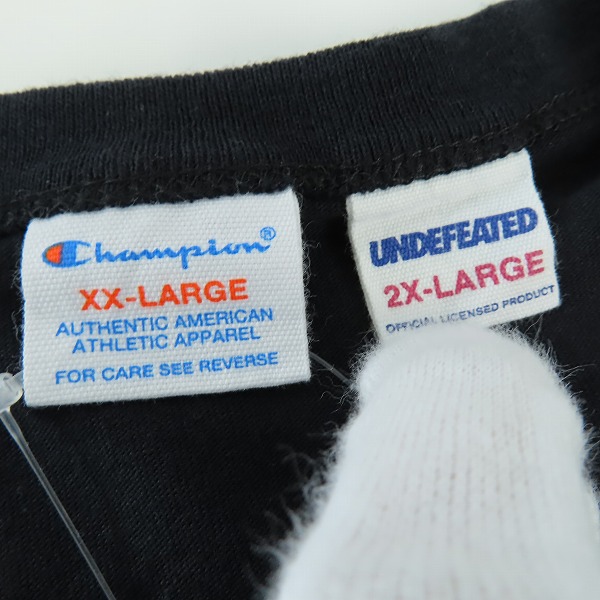 実際に弊社で買取させて頂いた【未使用】Champion×UNDEFEATED/チャンピオン×アンディフィーテッド プリント 半袖Tシャツ C8-R383/XXLの画像 2枚目