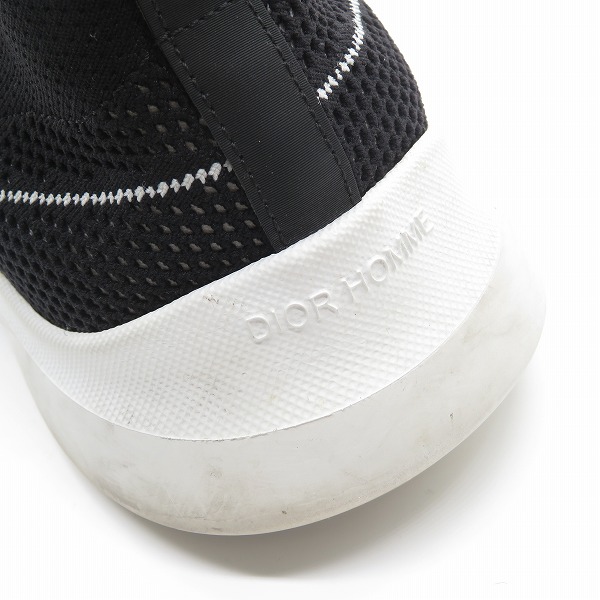 実際に弊社で買取させて頂いたDior Homme/ディオールオム 18AW レースアップソックススニーカー 18HLS/43の画像 8枚目
