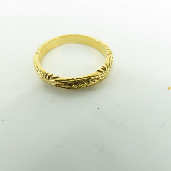 実際に弊社で買取させて頂いた【ギャラ付き】Loree Rodkin/ローリーロドキン Engraved Band w/etched Cross 18Kイエローゴールド リング US4/7号の画像 4枚目