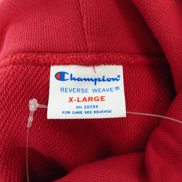 実際に弊社で買取させて頂いた【未使用】Champion/チャンピオン  フーデッドスウェットシャツ/パーカー C3-T112 XLの画像 2枚目