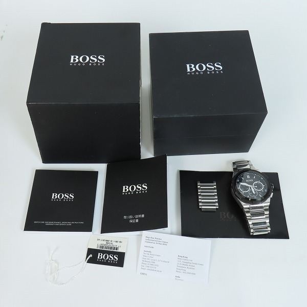 実際に弊社で買取させて頂いた【ジャンク】HUGO BOSS/ヒューゴボス クロノグラフ クォーツ 腕時計 HB-280の画像 8枚目