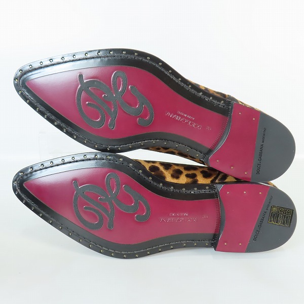 実際に弊社で買取させて頂いたDOLCE&GABBANA/ドルチェ&ガッバーナ レオパードプリント ダービーシューズ A10470/8の画像 2枚目