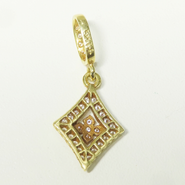 実際に弊社で買取させて頂いたLoree Rodkin/ローリーロドキン 18K/K18YG×パヴェダイヤモンド オープンゴシックダイヤ ペンダントの画像 2枚目