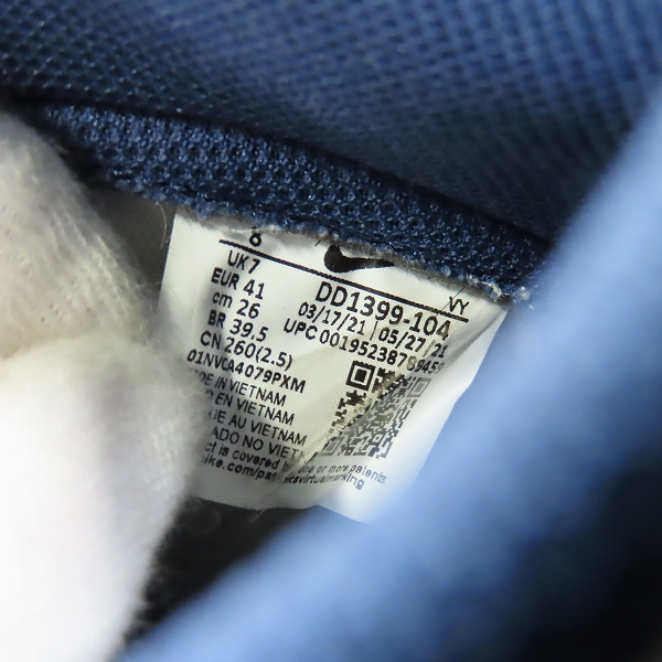 実際に弊社で買取させて頂いたNIKE/ナイキ DUNK HI RETRO CHAMPIONSHIP NAVY/ダンクハイ チャンピオンシップ ネイビー DD1399-104/26の画像 5枚目