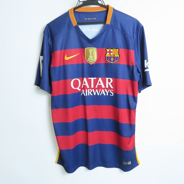 実際に弊社で買取させて頂いたNIKE/ナイキ FCバルセロナ 15/16シーズン レプリカユニフォーム 優勝ワッペン付き #10 メッシ Lの画像 0枚目