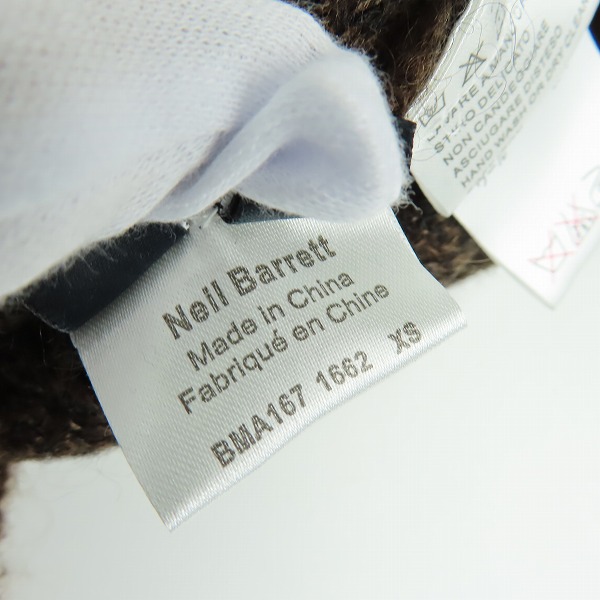 実際に弊社で買取させて頂いたNEIL BARRETT/ニールバレット モヘア混 グラデーションセーター/ニット BMA167 1662/XSの画像 4枚目