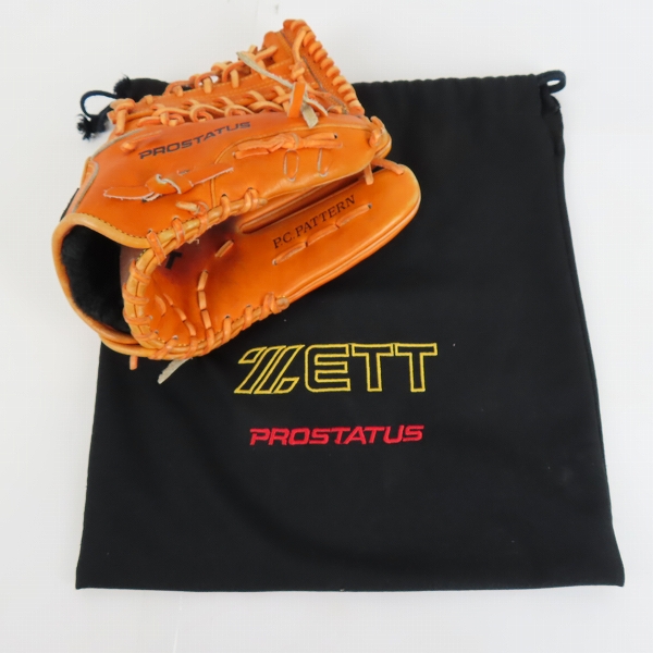 実際に弊社で買取させて頂いたZETT/ゼット 外野手用 軟式グローブ/クラブ プロステータス/BRGA30817の画像 9枚目