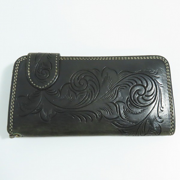 実際に弊社で買取させて頂いたFUNNY/ファニー レザーロングウォレット 長財布 ブラック の画像 1枚目