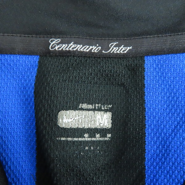 実際に弊社で買取させて頂いたNIKE/ナイキ インテルナツィオナーレ・ミラノ 100周年 ユニフォーム/Mの画像 2枚目