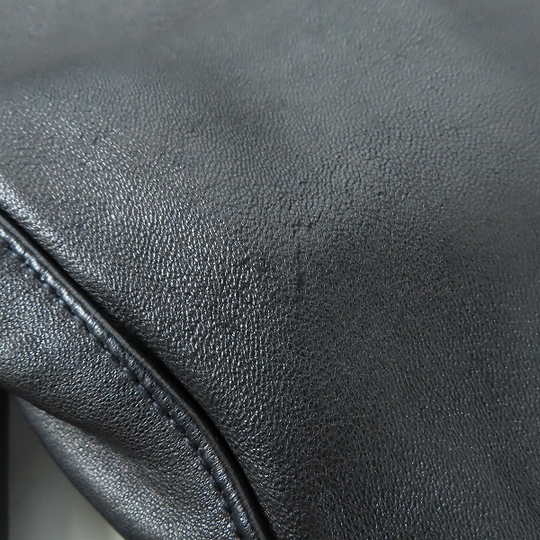 実際に弊社で買取させて頂いたLITHIUM HOMME×MEN'S BIGI/リチウムオム×メンズビギ 羊革 レザー シングルライダースジャケット/03の画像 8枚目