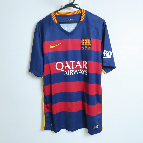 実際に弊社で買取させて頂いたNIKE/ナイキ FCバルセロナ 15/16シーズン レプリカユニフォーム #10 メッシ Lの画像 0枚目