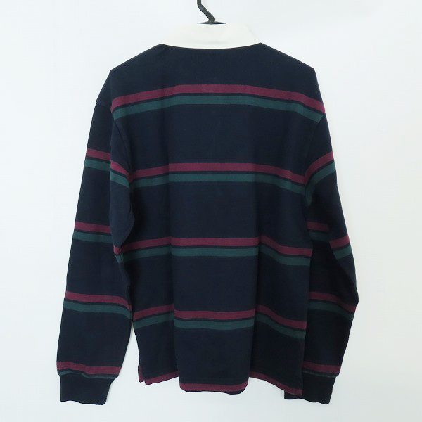 実際に弊社で買取させて頂いたCANTERBURY/カンタベリー ボーダー ロゴ刺繍 長袖ポロシャツ RA44626/Lの画像 1枚目