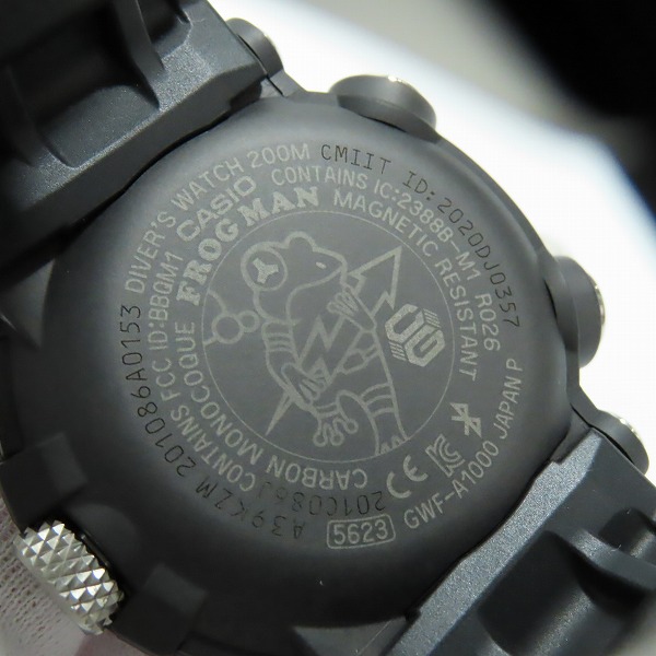 実際に弊社で買取させて頂いたG-SHOCK/Gショック FROGMAN/フロッグマン Bluetooth ソーラー電波時計 GWF-A1000-1AJF の画像 4枚目