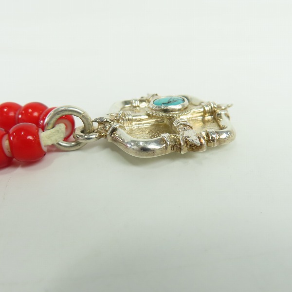 実際に弊社で買取させて頂いたFIRST ARROW's/ファーストアローズ ターコイズ付 カルテット アローシールド ネックレスの画像 3枚目