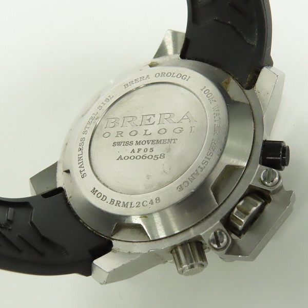 実際に弊社で買取させて頂いたBRERA OROLOGI/ブレラ オロロジ  MILITARE/ミリターレ クロノグラフ クォーツ BRML2C48【動作未確認】の画像 3枚目