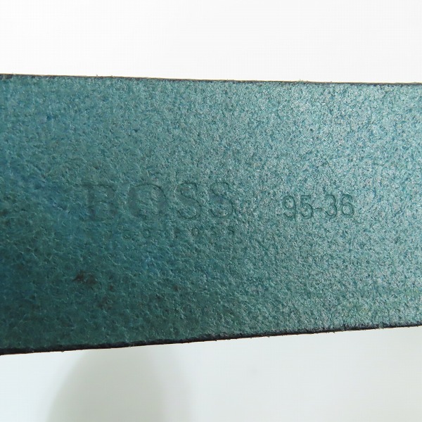 実際に弊社で買取させて頂いたHUGO BOSS/ヒューゴボス ロゴ総柄 レザーベルト/95-36の画像 3枚目
