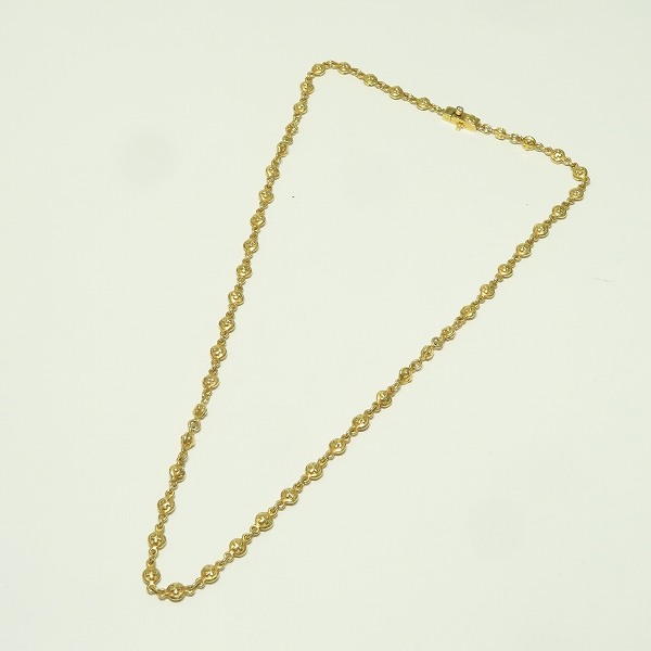 実際に弊社で買取させて頂いたLoree Rodkin/ローリーロドキン 18K/K18YG×1Pダイヤモンド ラウンドクロスボールチェーンネックレスの画像 6枚目