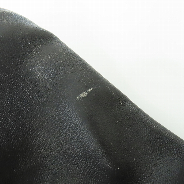 実際に弊社で買取させて頂いたLITHIUM HOMME×MEN'S BIGI/リチウムオム×メンズビギ 羊革 レザー シングルライダースジャケット/03の画像 6枚目
