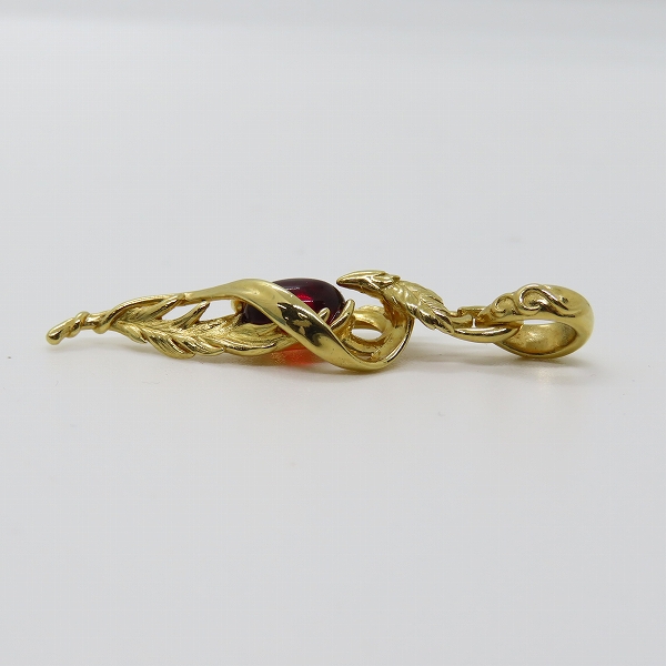 実際に弊社で買取させて頂いたBloody mary/ブラッディマリー K18 Kecil/ケチル ペンダントトップ w/レッドアンバーの画像 3枚目